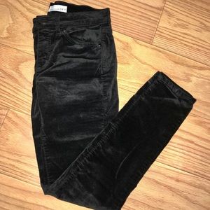 Black Velvet Skinny Pants